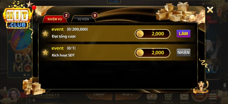 Người chơi có thể nhận và sử dụng code Hit Club