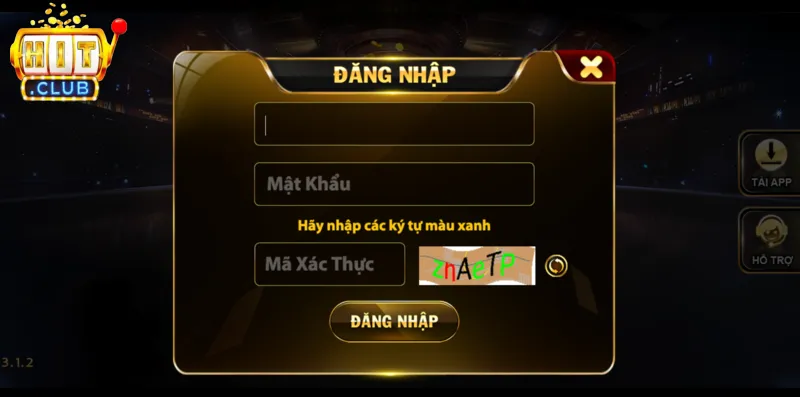 Quá trình Hit Club đăng nhập diễn ra mượt mà, không gặp lỗi