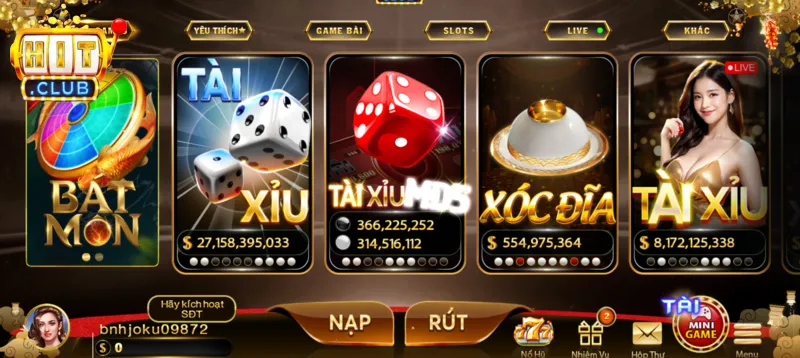 Thực hiện Hit Club đăng nhập theo hướng dẫn