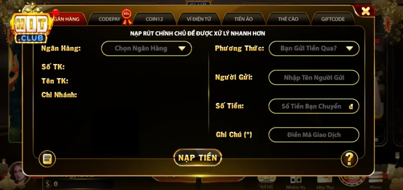 Hit Club tích hợp cổng thanh toán tự động, đa dạng