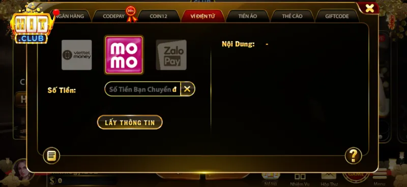 Nạp tiền HitClub diễn ra đảm bảo an toàn